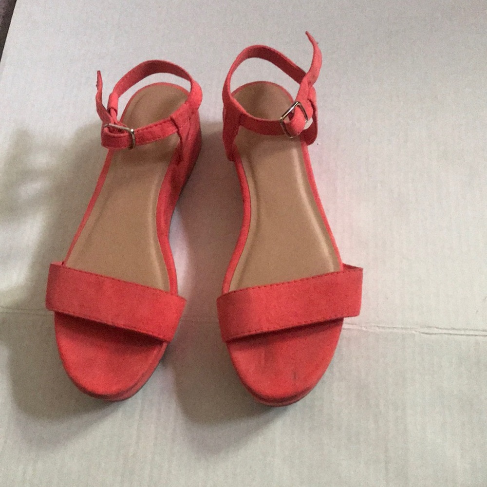 Coral Platform Sandals